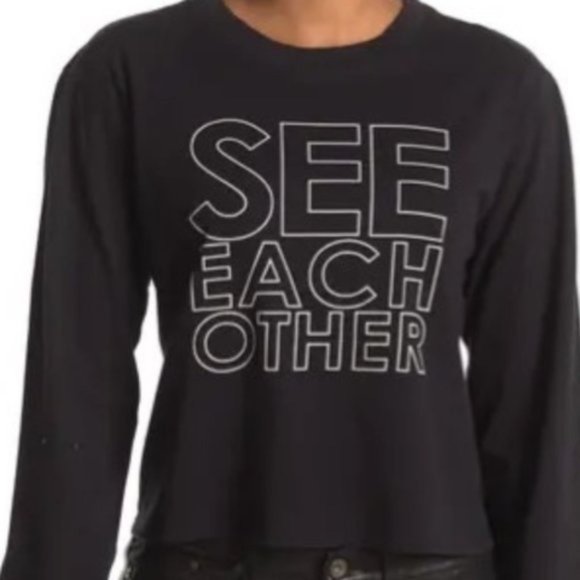 Abound Tops - Cute Abound Cute Graphic "See Each Other" Size M